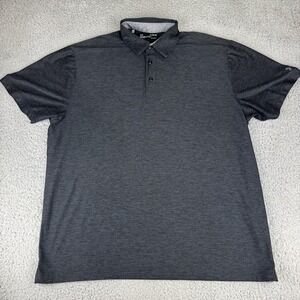 under armour heat‎ gear heather black polo shirt mens size Xl Golf